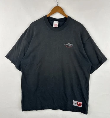 复古 Wilson Pro 5000 黑色美国制造棉质 T 恤男式 2XL 码 — 第 1/4 张图片