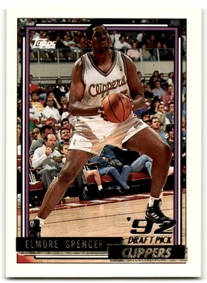 1992-93 Topps #300 Elmore Spencer Gold Los Angeles Clippers - Image 1 of 2
