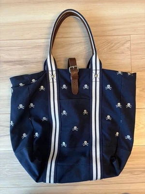 Б/У сумка Ralph Lauren регби Ralph Lauren череп вышивка сумка с короткими ручками темно-синий - Изображение 1 из 4