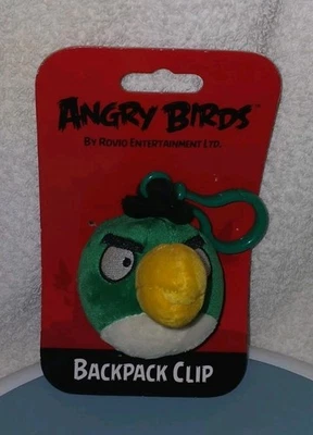 Mochila Angry Birds Verde Hal Tucán Clip Peluche Nueva Foto 1 de 4