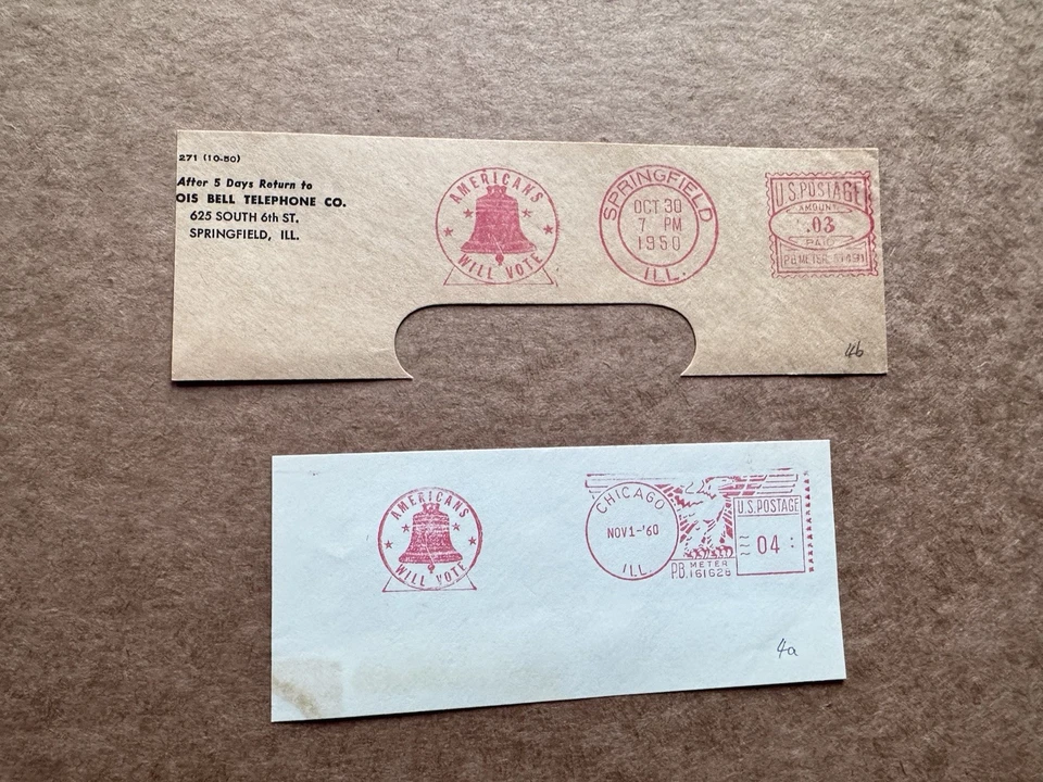 US  VOTE Thematic Meter Piece(04) 1950-60 Americans Will Vote +IL Meter +2Pieces - Image 1 of 1