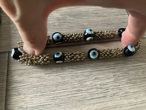 Vintage Spooky Scary Eyeballs Expanding Bracelet - Macabre / Halloween / Gothi - Bild 1 von 3