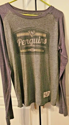 Pittsburgh Penguins camiseta de hockey usada antigua Foto 1 de 4