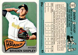 Braden Shipley 2014 Topps Heritage Minor League Baseball Card 33  Hawks