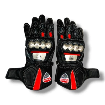Ducati Corse Motorcycle Motorbike Racing Leather Gloves - Image 1 of 2