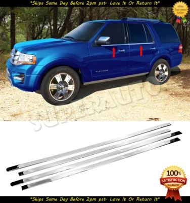 Хромированные плоские подоконники из нержавеющей стали для Ford Expedition 2003–2017 годов без клавиатуры - Изображение 1 из 4