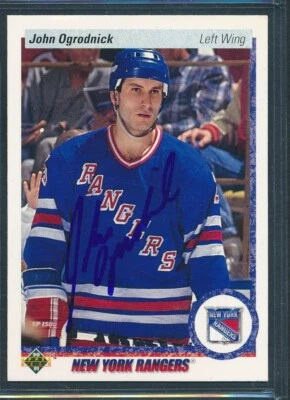 Autographed 1990-91 Upper Deck Set Break #258: JOHN OGRODNICK Signed Auto - Image 1 of 2