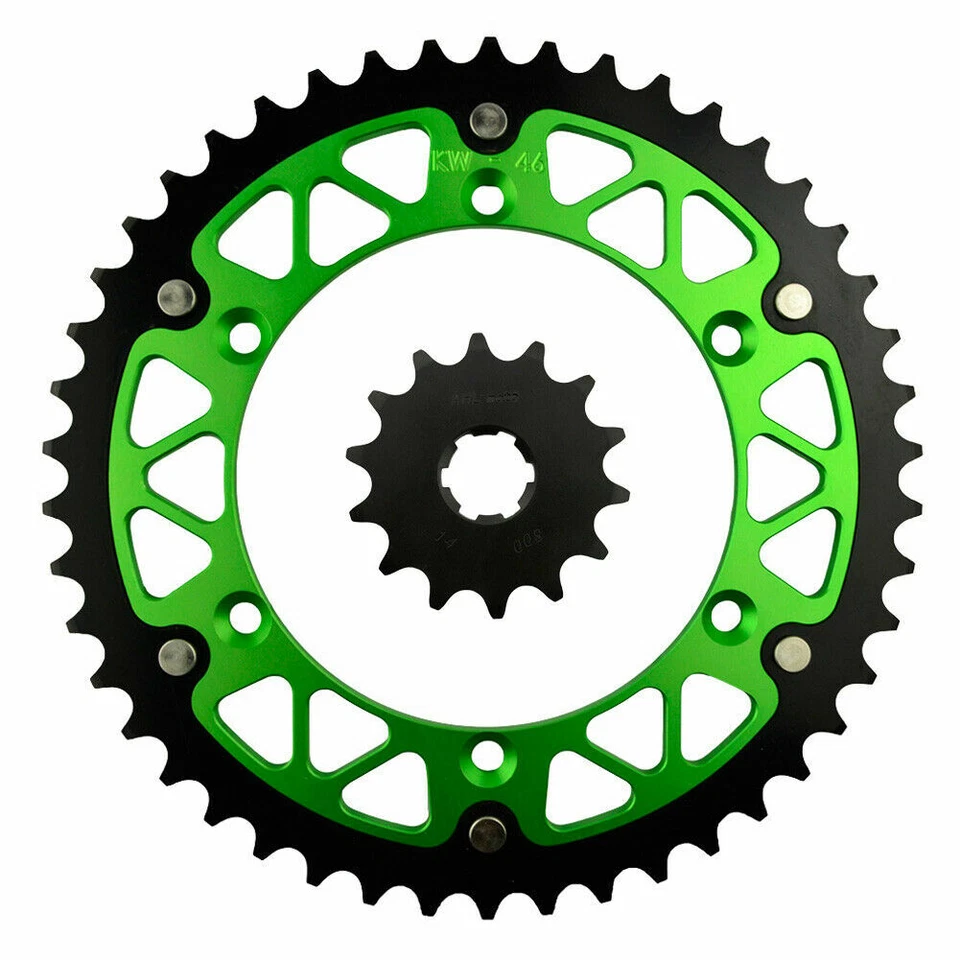 Piñones delanteros traseros 14/46T para Kawasaki KX250 KX500 KLX300R KLX250 KL250 KDX250 Foto 1 de 1