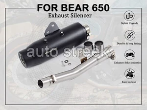 Fit For Royal Enfield Bear 650 POWERAGE EXHAUST SILENCER BLACK - Picture 1 of 14