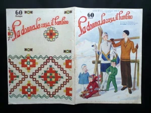 La Donna la Casa il Bambino Anno III N.1 15/1/1932 Ricamo Cucito Moda Carnevale - Foto 1 di 2