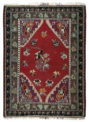 8.3x10.8 Ft Vintage Bosnian Kilim, Flat-Weave Rug, 100% Wool - Image 1 of 4