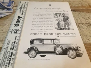 1929 DODGE SENIOR BROUGHAM USA Original Sales Advert - Picture 1 of 1