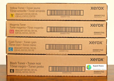 Genuine Sealed Boxes OEM Xerox Toner Set 006R01742 006R01743 006R01744 006R01745 - Image 1 of 3