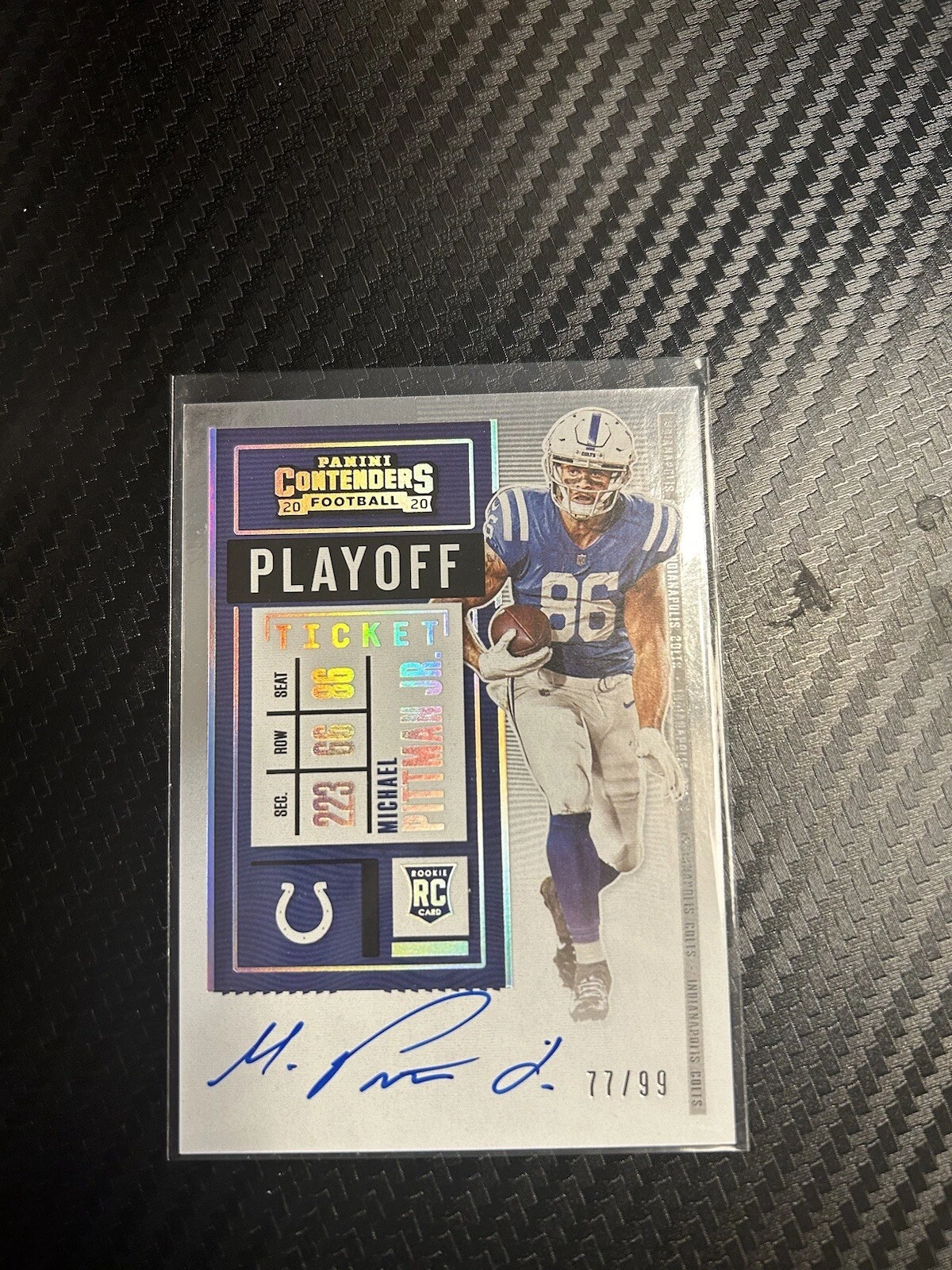 2020 Panini Contenders Playoff Ticket Rookie Michael Pittman Jr. 114 Auto /99