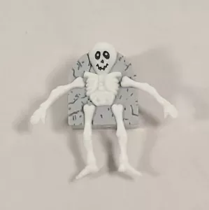 Hallmark Wind Up Skelett Pin Halloween Vintage Grabstein 1990 MECHANISCH Brosche - Bild 1 von 5
