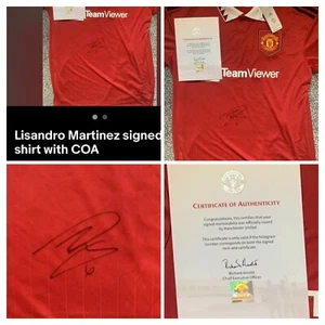 064 - Sconto 100€ - Maglia calcio Manchester Utd firmata Martinez - Foto 1 di 5