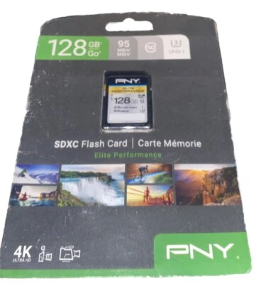 PNY Elite Performance 128GB Class 10 - SDXC Memory Card - (PSDX128U395GE) - Image 1 of 2