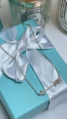 Tiffany & Co Paloma Picasso Oro Rosa 18k Flecha Diamante Colgante 18” NUEVO $5,500 Foto 1 de 4