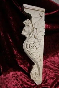 34" Lion Corbel, Wooden Corbel, Rustic Corbel, Fireplace Surround, lion art - Picture 1 of 6