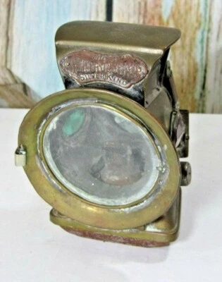 Lámpara de aceite Petro Carriage Sulver King lente roja verde con soporte 916200 Foto 1 de 4