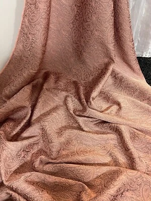 1 mtr peach paisley dress,upholstery brocade fabric..58”wide (147cm) - Image 1 of 4