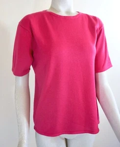 Casual Corner Damen Kurzarm Rundhals Pullover Pulli, Hot Pink, Gr. S - Bild 1 von 10