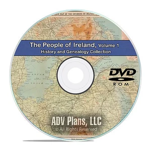 Ireland Vol 1, People Cities Family History and Genealogy 134 Books DVD CD B40 - Photo 1 sur 1