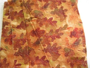 David Textiles fall colored leaves with glitter - Picture 1 of 1