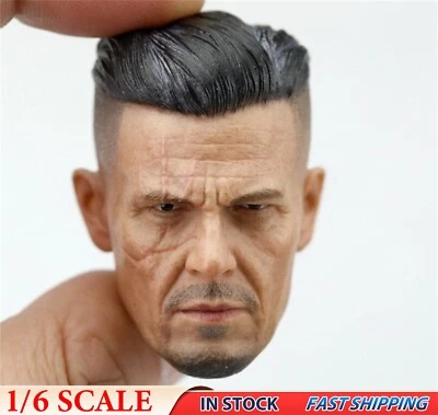 1/6 Brolin Cable heroes Man Head Sculpt Fit 12"Hot Toys Male Body Figure Model - Image 1 of 4