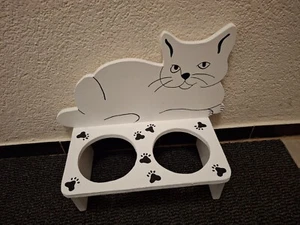 Futterstation für Katzen, Futterstelle, Futtertrog 2er - Bild 1 von 3
