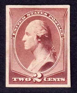 US Scott 210P4, 1883 Washington, 2c red brown, PROOF - Picture 1 of 1
