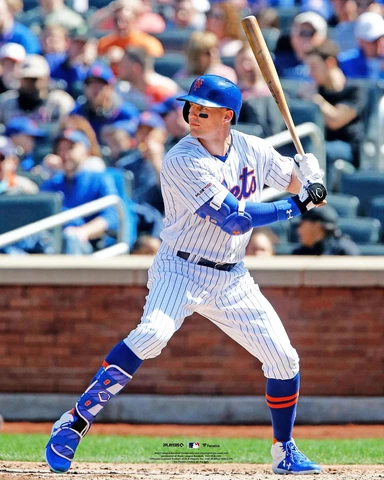 Brandon Nimmo New York Mets Unsigned Prepares to Bat Vertical Photograph Cover