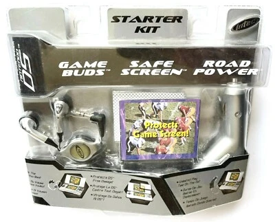 NEW STARTER KIT FOR NINTENDO DS GAME BUDS, SAFE SCREEN, ROAD POWER AC ADAPTOR - Image 1 of 4