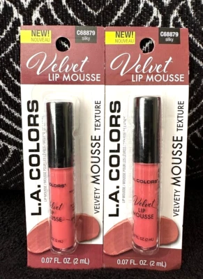 2pk LA COLORS MATTE VELVET PLUMP LIP MOUSSE SILKY CORAL C68879 LIQUID LIPSTICK - Image 1 of 4