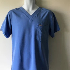 Figs Technical Collection Men’s Size XS Scrub Top Style FM1500 2 Pocket Blue - Picture 1 of 8