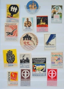 Colección de sellos/etiquetas originales vintage de exposición y publicidad (15) - Imagen 1 de 1