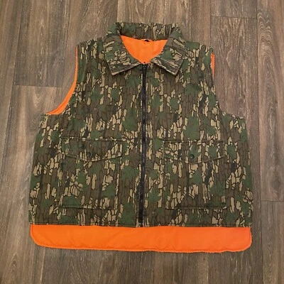 Winchester Hunting Vest Sleeveless Jacket Reversible Orange Camouflage Men's XL - Image 1 of 4