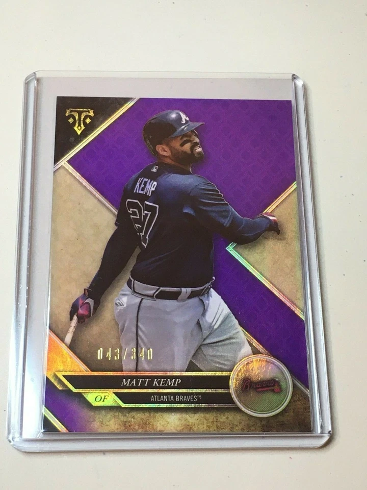 F39461 2017 Triple Threads Purple /340 MATT KEMP Braves - Image 1 of 1