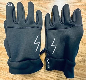 YukiniYa Kids Winter Gloves Soft Fleece Touch Screen Anti-slip, Black, Large - Picture 1 of 2