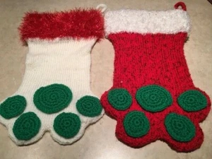 Hand Knit Homemade Pet Dog Cat Christmas Novelty Stocking - FREE SHIP FUNDRAISER - Picture 1 of 1