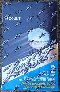 1991 LEAF Baseball Series 2 Factory Sealed Wax Box with 36 packs. - Picture 1 of 1