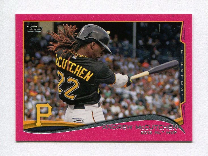 2014 Topps Mini Baseball Pink Card #452 Andrew McCutchen Pirates 03/25 - Image 1 of 2