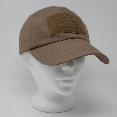 Boné de beisebol Rothco Combat testado bege bronzeado gancho tático laço ajustável - Imagem 1 de 4