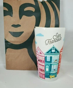 Bicchiere ceramica Starbucks San Francisco 2021 tazza da viaggio 12 oz coperchio per andare - Foto 1 di 7