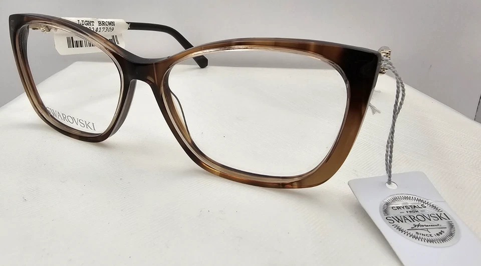 Light Brown Female Swarovski Sk5383 047 54mm Eyeglasses