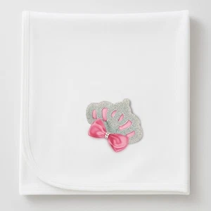 Newborn Baby Blankets Swaddle Personalised with Name Crown, Baby Girl And Boy - Picture 1 of 37