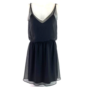 Express Dress Blouson Party Black Mini Sleeveless Cutout Size Small Petite Dance - Picture 1 of 11