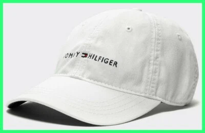 Tommy Hilfiger Logo Gorra de Pelota de Base Sombrero Militar Nuevo con Etiquetas Talla Única Hombres Blanco  Foto 1 de 2