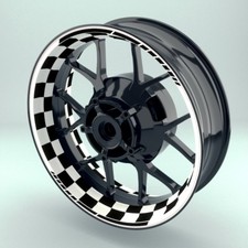 Felgenaufkleber für Motorrad Felgenrandaufkleber Racingflag V2 Set viele Farben