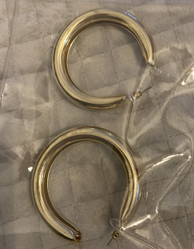 Pendientes de aro Park Lane Chesney enchapados en oro *SOLO 1 PAR* tamaño más grande nuevos sin etiquetas Foto 1 de 1